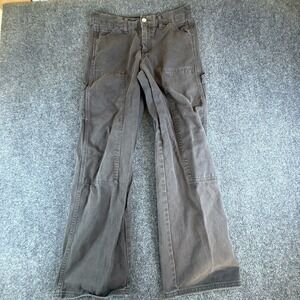 RSQ Carpenter Pants Men 28x29.5 Gray Cotton Double Knee Straight Leg Pockets
